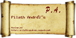 Pilath András névjegykártya