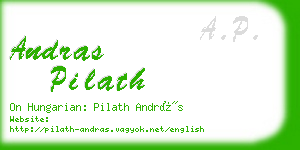 andras pilath business card